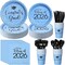 350pcs Class of 2026 Graduation Plates and Napkins Set, Disposable Paper Plate Set Polka Dots Plates Napkins Cups Knife Fork Spoon for Graduation Party Decorations and Supplies,Serve 50(Light Blue)